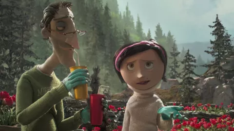 papá y mamá de Coraline y la puerta secreta