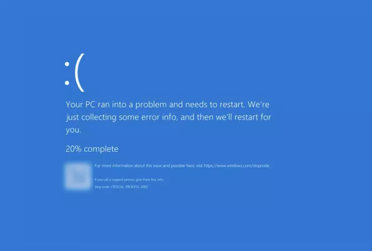 Usuarios presentaron famosa “pantalla azul”