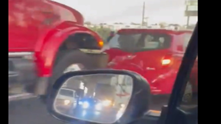 carambola en la autopista México-Puebla