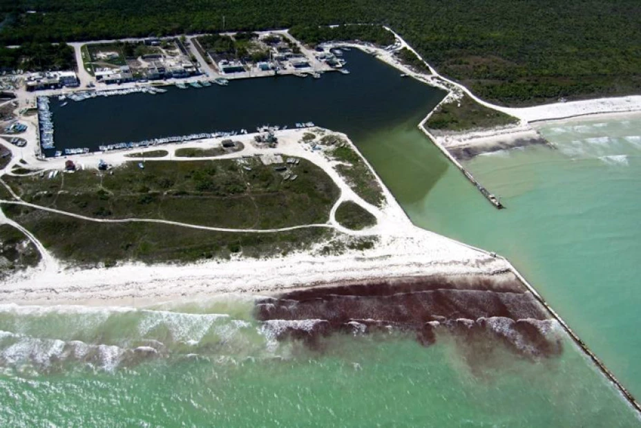 el cuyo yucatan playa azul turquesa