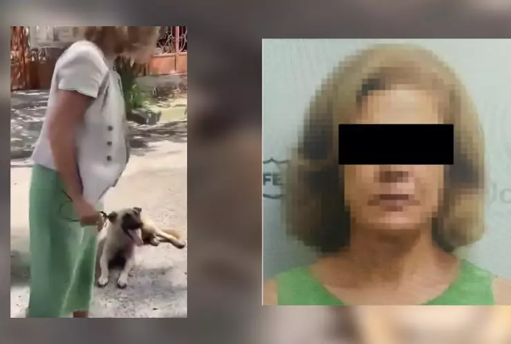 Conductora es captada arrastrando un perro que amarró a su auto en Jalisco.