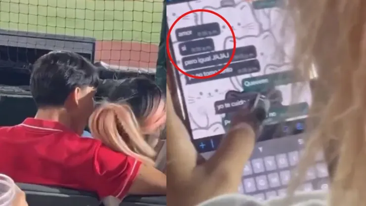 Mujer infiel en juego de béisbol
