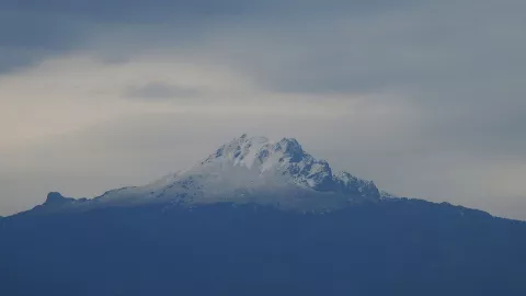 La Malinche cubierto nieve