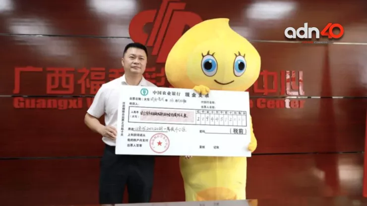 Hombre gana lotería en China