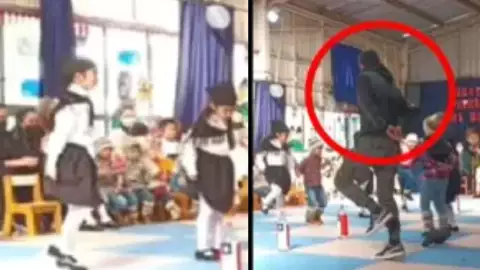 Padre baila con su hija en festival escolar porque no tenía pareja
