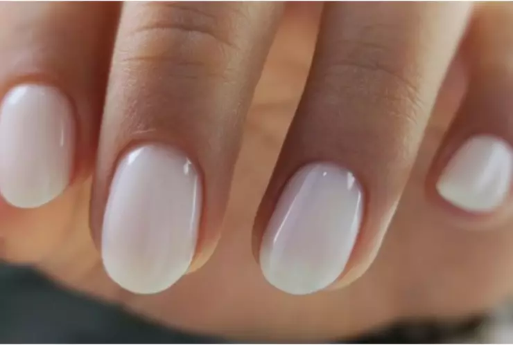 uñas rubber base blanca