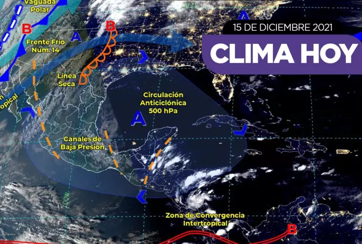 clima México 15 de diciembre