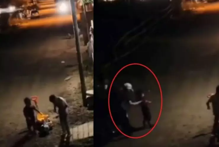 VIDEO_ Captan presunto secuestro de niño mientras jugaba en la calle