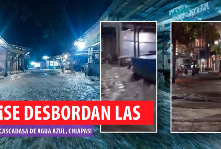 Desbordan cascadas de Agua AZUL