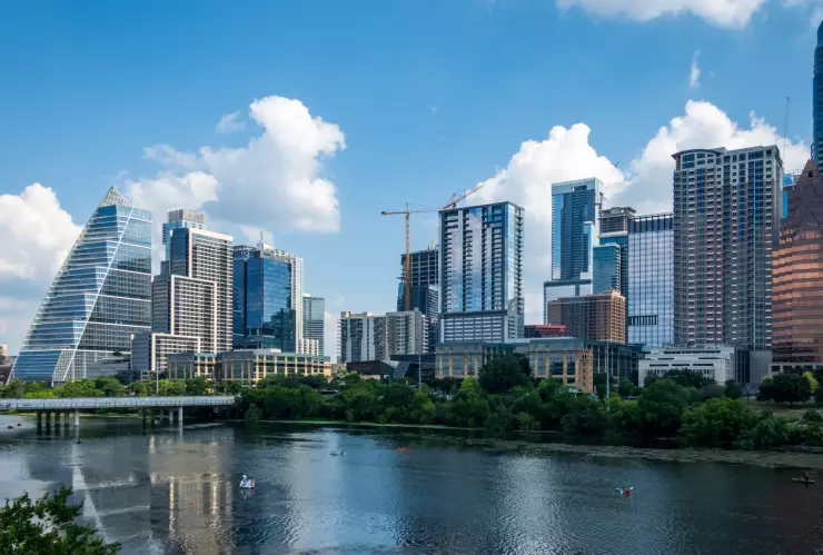 Postal de Texas un día frío.