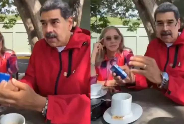 Maduro intentó esconder su reloj de platino durante un acto público. La pieza está valuada en más de 70 mil dólares, según el sitio oficial de Rolex.
