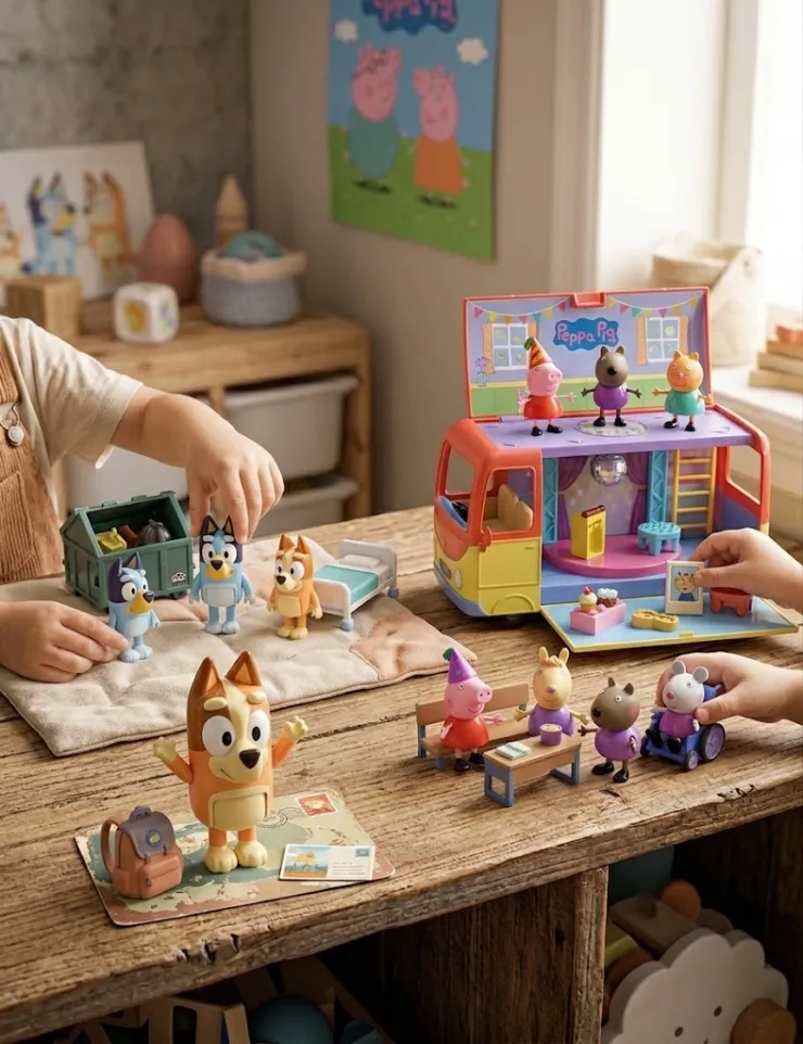 Bluey Peppa Pig confiar amigos