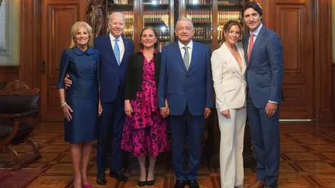 AMLO Biden Trudeau esposas Cumbre de Líderes de América del Norte