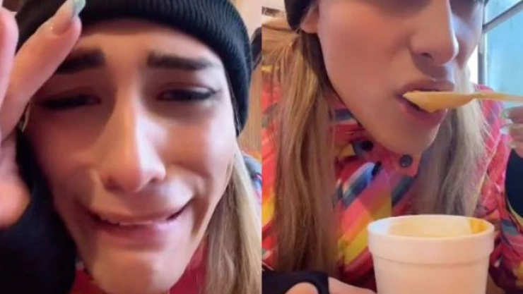 Mujer paga miles de pesos por una sopa en vasito de unicel