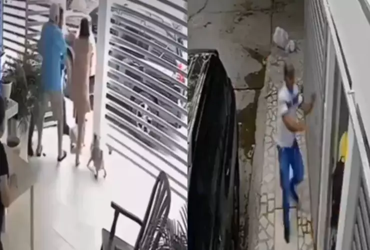 Mujer salva a su hijo de un asalto con patadas de karate