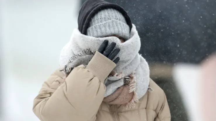 La escena en medio de la tormenta invernal en Chicago el 11 de noviembre del 2019. Imagen, AP.