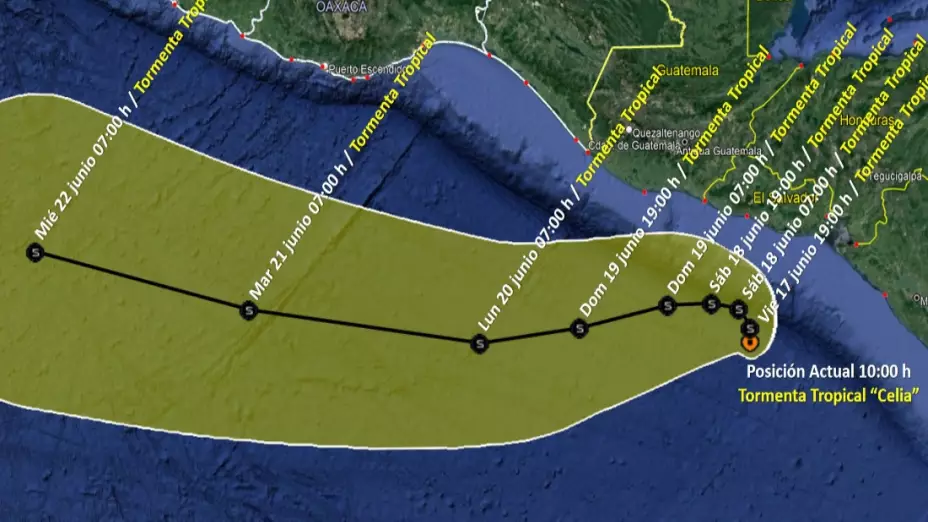tormenta tropical Celia Pacífico