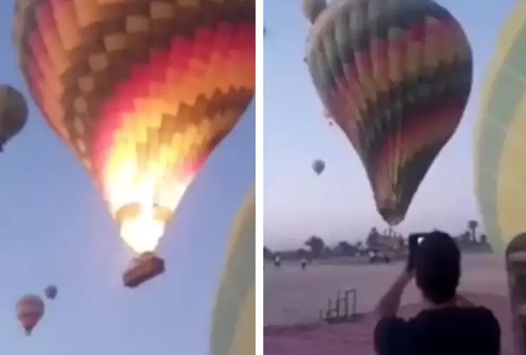 VIDEO: Globo aerostático cae al suelo con 28 pasajeros.