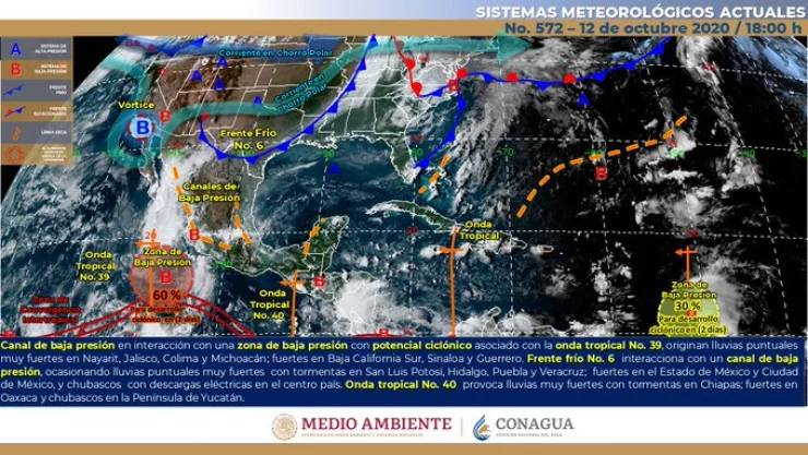 frente frío 6 ingresa al país