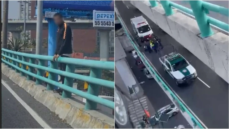 segundo-piso-periferico-san-antonio-cdmx-hombre-se-lanza-video