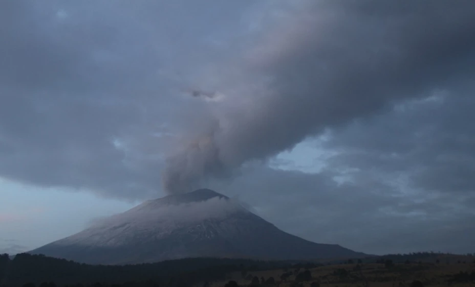 El volcán Popocatépetl