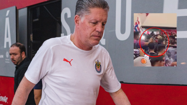 Ricardo Peláez a su llegada previo a un juego con Chivas en la Liga MX