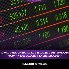 ¿Cómo amaneció la bolsa de valores hoy 17 de agosto de 2026?