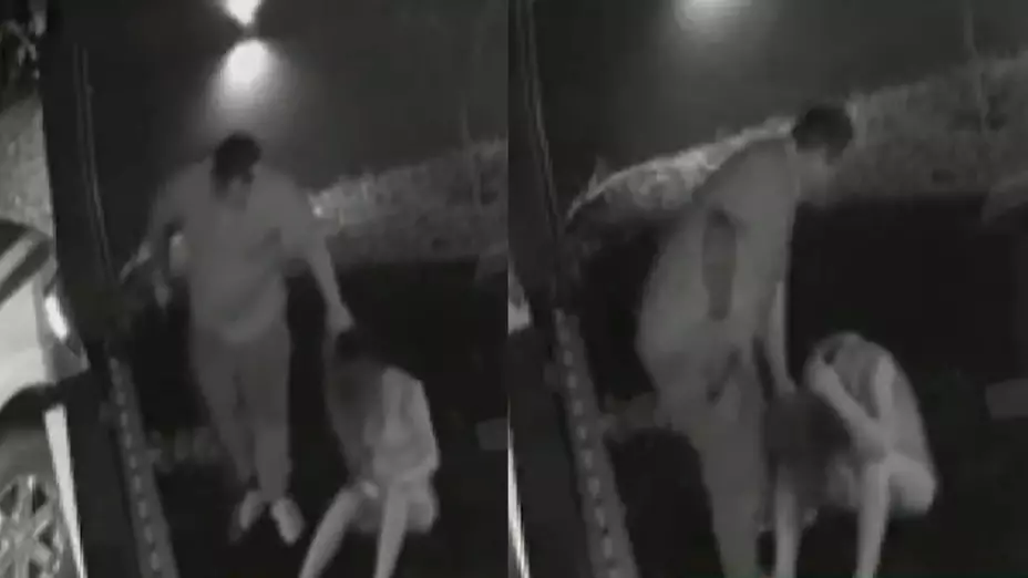 Hombre golpea brutalmente a mujer