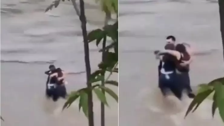 ¡Desgarrador! Amigos se abrazan antes de ser arrastrados por un río _ VIDEO.jpg