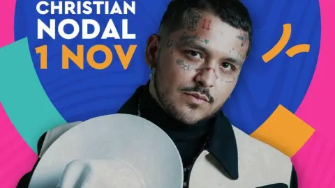 Christian Nodal artista sorpresa del 1 de noviembre
