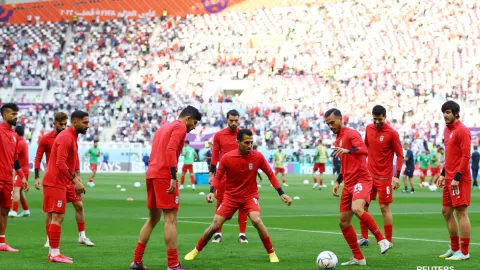 Calentamiento de la selección de Inglaterra