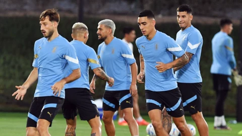 Selección de Uruguay en entrenamiento