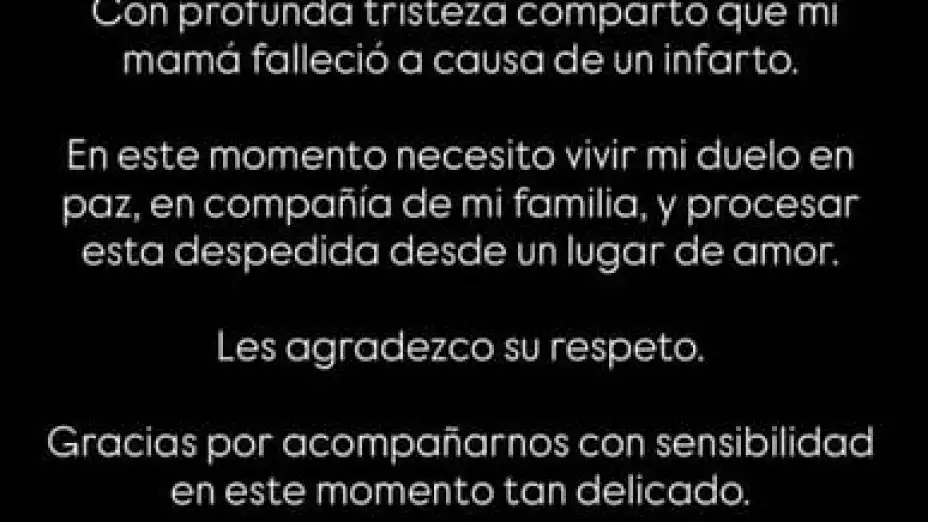 Aislinn Derbez comunicado muerte de Gabriela Michel