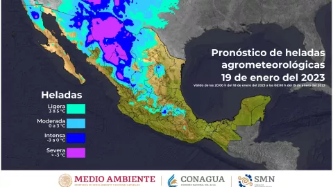 Clima en México 19 de enero