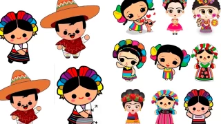 Plantillas poner caras septiembre mes patrio