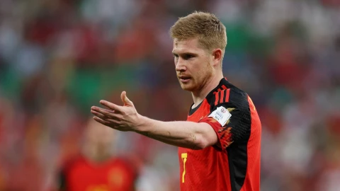 KEVIN DE BRYUNE ENFRENTANDO A MARRUECOS EN QATAR 2022