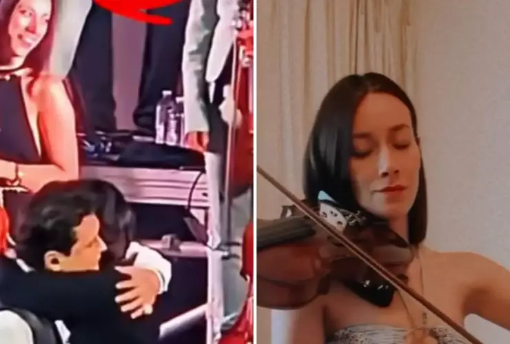 Christian Nodal y violinista Esmeralda Camacho