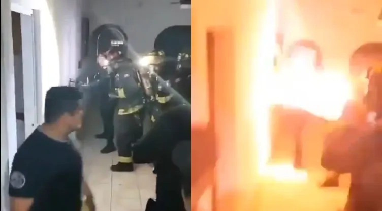 VIDEO: Hombre provoca explosión en Mazatlán y se lleva bomberos que intentaban salvarlo