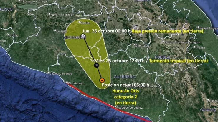 Video Estados afectados por el devastador huracán Otis, sigue su trayectoria
