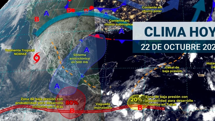 ¿Cómo estará el clima en México hoy 22 de octubre?