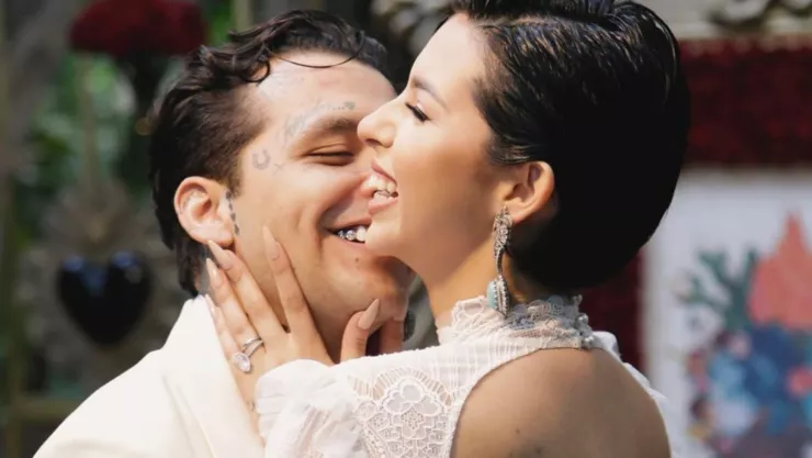 Ángela Aguilar y Nodal comparte sus primeras fotos como marido y mujer