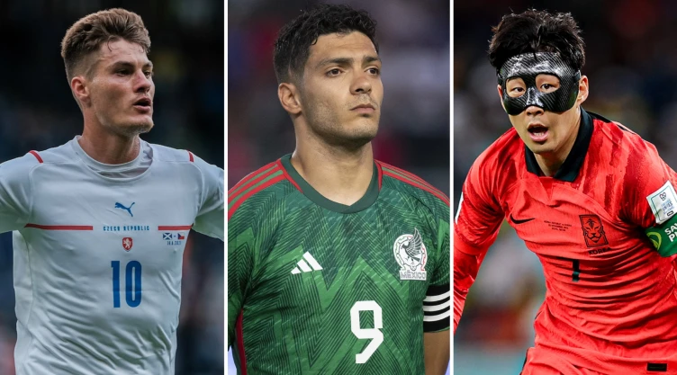 Patrick Schick, Raúl Jiménez y Heung-min Son