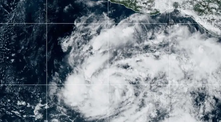Tormenta tropical Vance en el océano Pacífico el 21 de octubre.