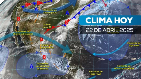 Pronóstico del clima para el 22 de abril en México