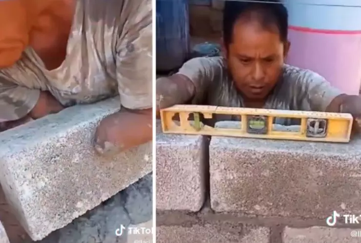 Albañil sin manos se viraliza