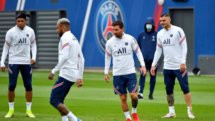Messi, Neymar y Mbappé con el PSG