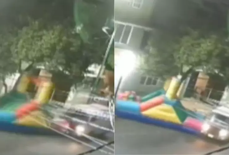 Chofer de combi choca contra un inflable; hay dos menores lesionadas