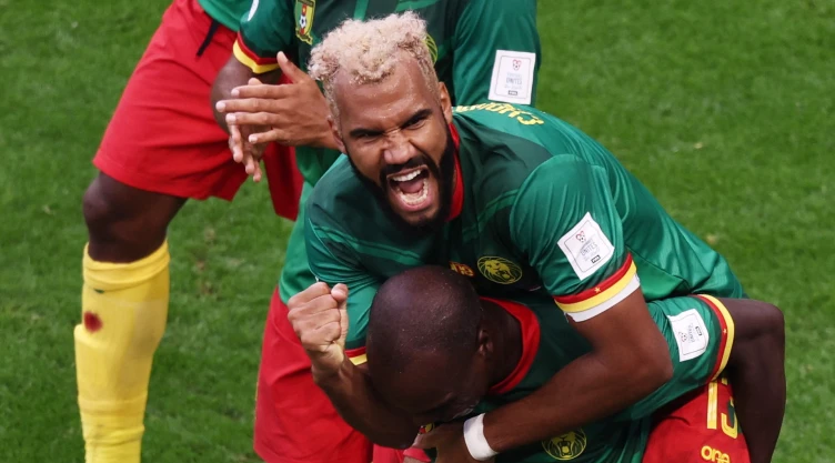Festejo de Choupo Moting en Qatar 2022
