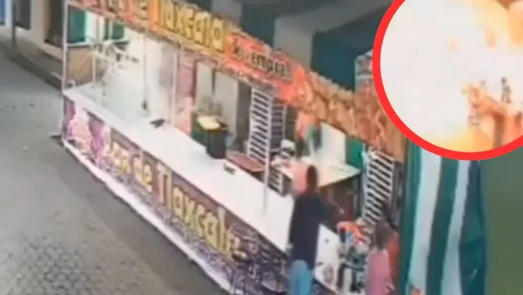 El momento exacto en que un tanque de gas convirtió una fiesta patronal en escena de terror