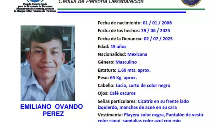 Emiliano Ovando Pérez desaparecido Centro Tabasco
